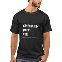 Rolig Kyckling Pot Pie Tröstmat Mat Humor Citat