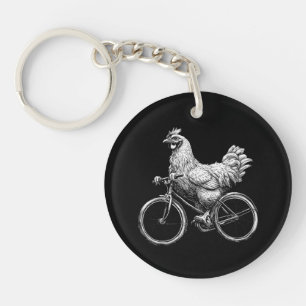 Rolig Kyckling som cyklar Cyklist Sött Djur Kärlek