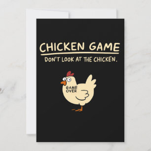 Rolig Kyckling Spel Tröja Titta Inte på Kyckling Inbjudningar