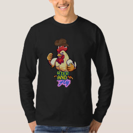 Rolig Kyckling Stig Upp och Flyg” T-Shirt