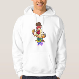 Rolig Kyckling Stig Upp Och Flyg” T-Shirt Hoodie