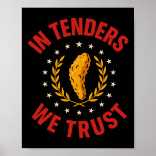 Rolig Kyckling Tenders Mat Humor Kräsna Ätare Inge Poster