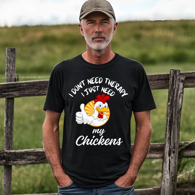 Rolig Kycklingälskare Terapi Citat T Shirt (Skapare uppladdad)