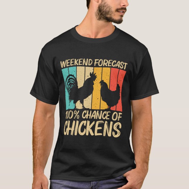 Rolig Kycklingdesign För Män Kvinnor Bondgård Bond T Shirt (Framsida)