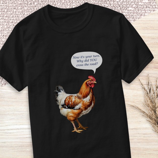 Rolig Kycklinghumor Caption Sällsam Gårdsdjur T Shirt (A funny t-shirt with chicken picture and humorous witty caption)