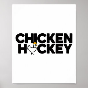 Rolig Kycklingjockey Staplad Upprepning Rolig Gag Poster