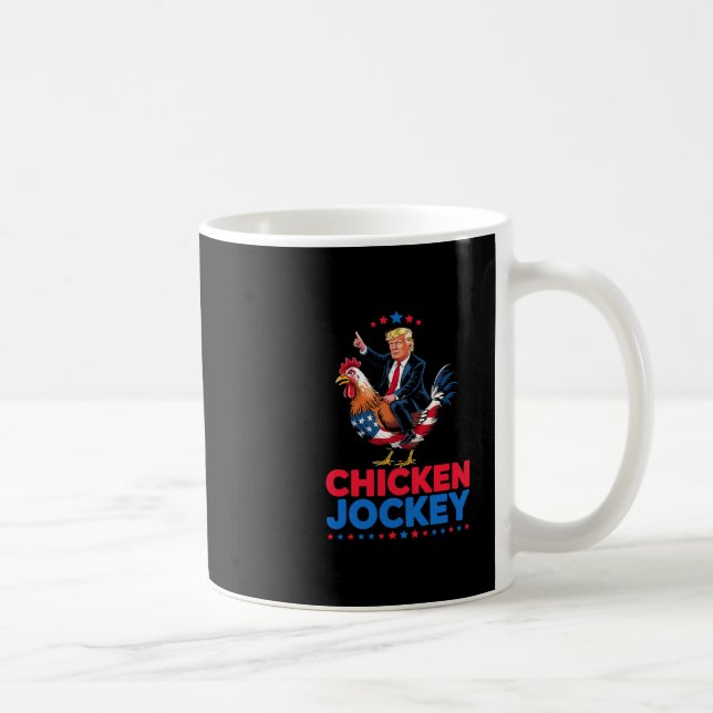 Rolig Kycklingjockey Trump Meme  Kaffemugg (Höger)