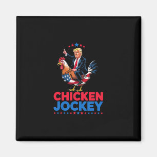 Rolig Kycklingjockey Trump Meme Magnet