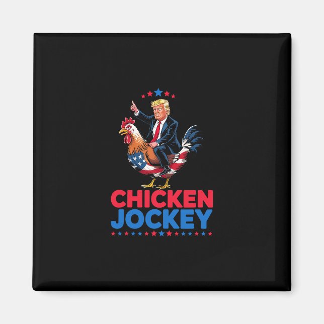 Rolig Kycklingjockey Trump Meme  Magnet (Framsidan)