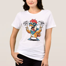 Rolig Kycklingmaskot T-Shirt – Djärv Pop Art Serie