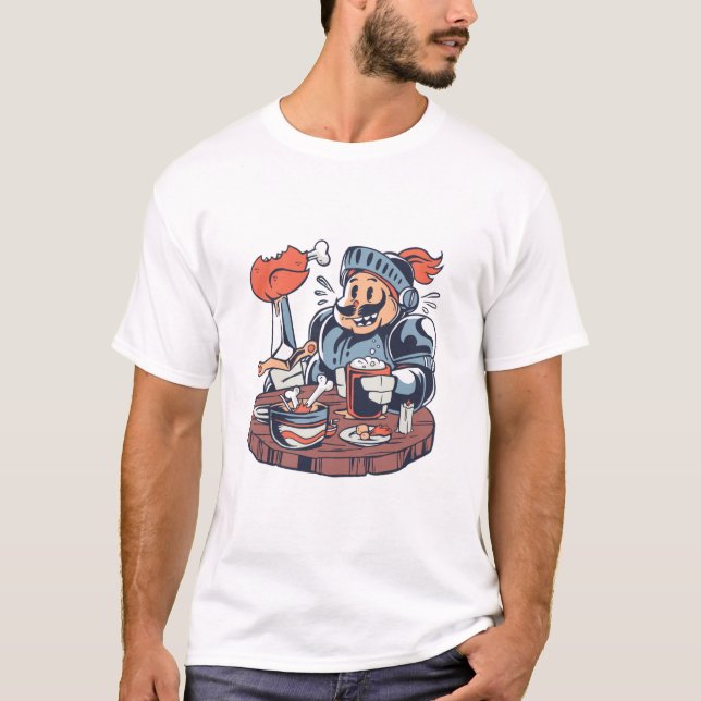 Rolig kycklingmat-pun t shirt (Framsida)