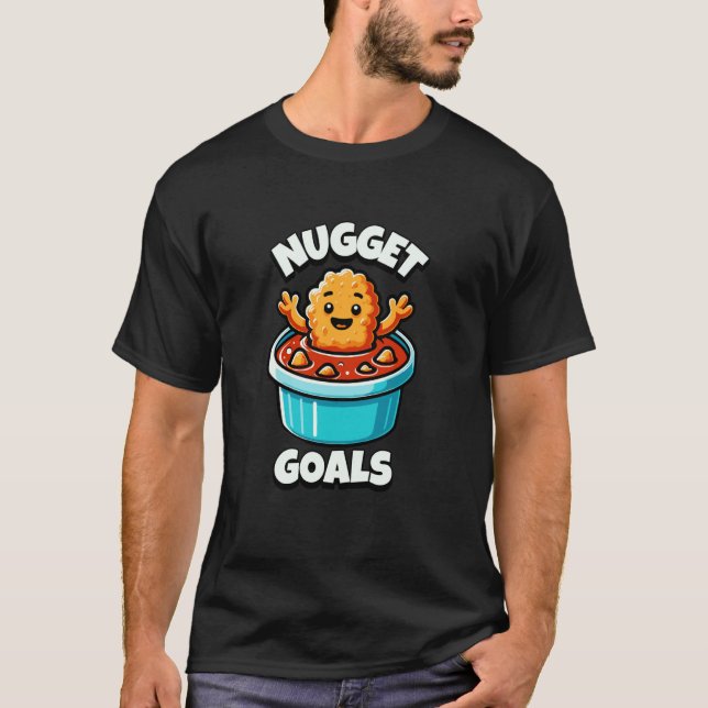 Rolig kycklingnuggetmål doppningssås t shirt (Framsida)