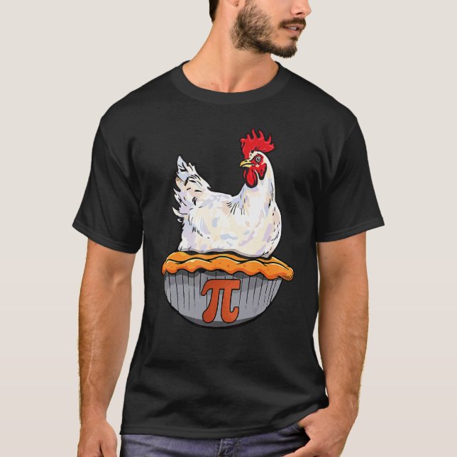 Rolig kycklingpaj  Math Geek Math nörd Pi-dagen T Shirt (Framsida)
