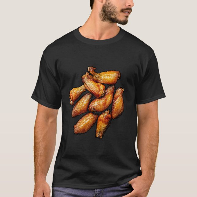 Rolig Kycklingvinge T Shirt (Framsida)