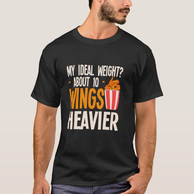 Rolig kycklingvingeälskare t shirt (Framsida)