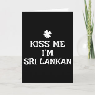 Rolig Kyss mig, jag är sri lankesisk St. Patrick's Kort