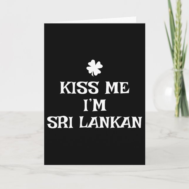 Rolig Kyss mig, jag är sri lankesisk St. Patrick's Kort (Framsida)