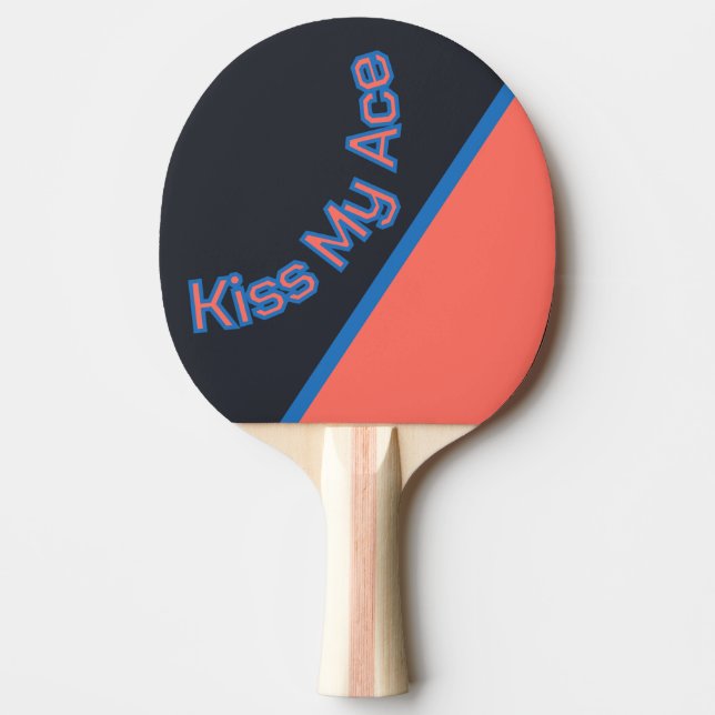 Rolig Kyss Min Ess Custom Citat Initial Pingisracket (Framsidan)