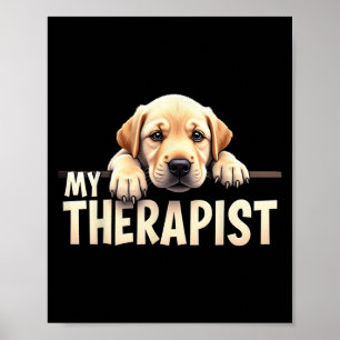 Rolig Lab Valp Min Terapeut Labrador Hund Poster
