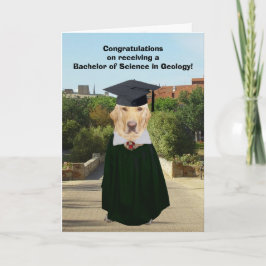 Rolig labbgeologistudent kort