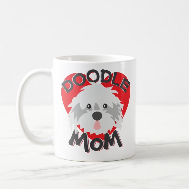 Rolig Labradoodle för mugg för kaffe för (Vänster)
