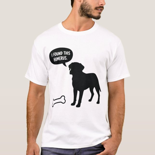 Rolig Labrador Hund Puns T-Shirt - Jag Hittade Den (Framsida)