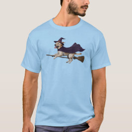Rolig Labrador Retriever Häxa T-Shirt