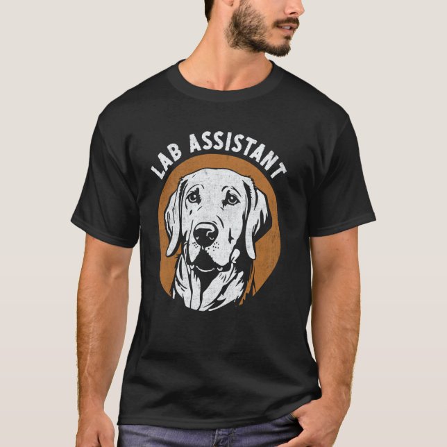 Rolig Labrador Retriever Hund Labassistent T Shirt (Framsida)