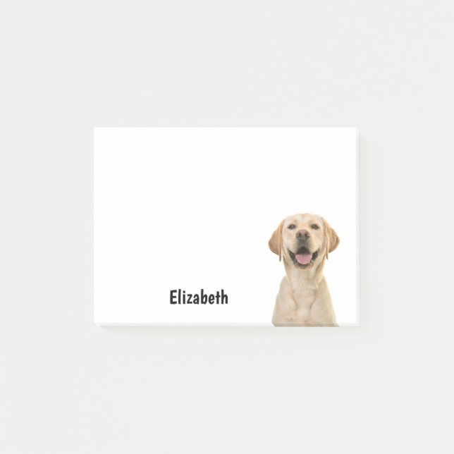 Rolig Labrador Retriever Hund Personligt Namn Post-it Block (Framsida)