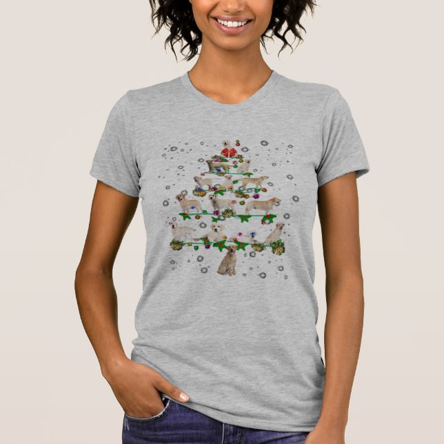 Rolig Labrador Retriever Julgran Klassisk T-shirt (Framsida)