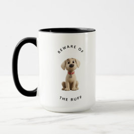 Rolig Labrador "Se upp för Roff"  Mugg