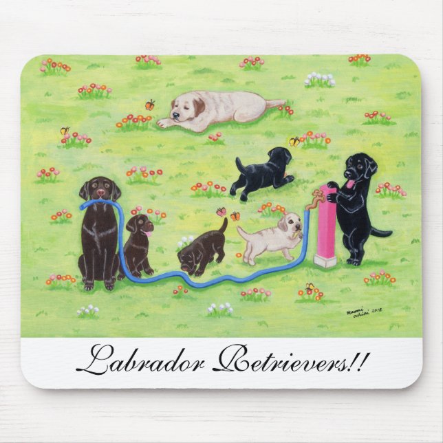 Rolig Labradors för vår målning Musmatta (Framsidan)