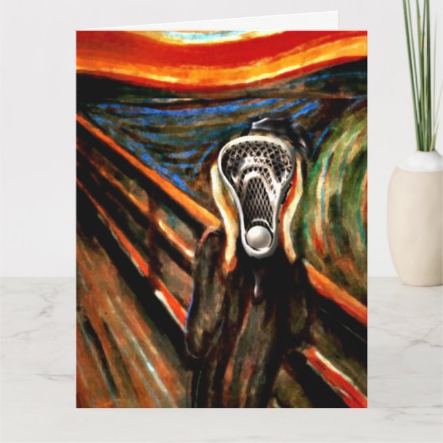 Rolig Lacrosse Födelsedag Kort (Framsida)