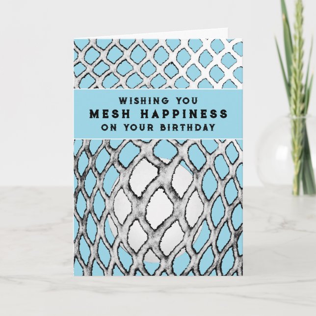 Rolig Lacrosse Födelsedag Kort (Framsida)