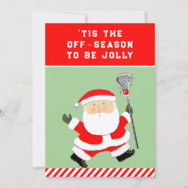 Rolig Lacrosse Jul Julkort