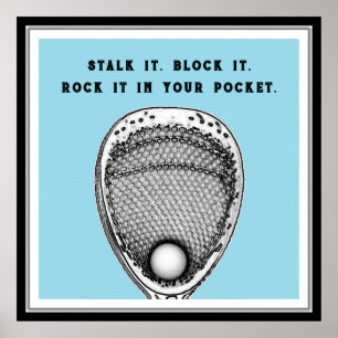 Rolig lacrosse målvakt poster