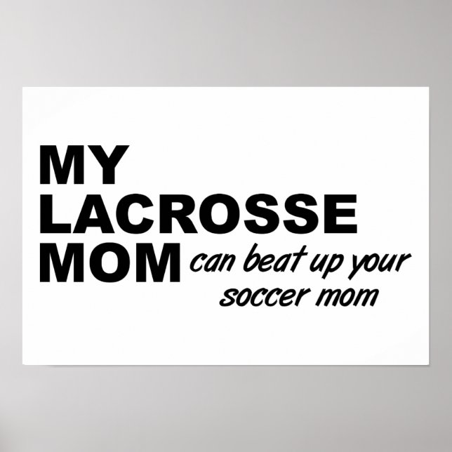 Rolig Lacrosse-mamma-affisch Poster (Framsidan)