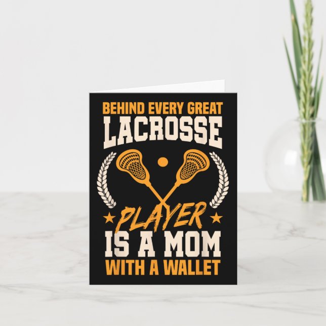 Rolig Lacrosse Mamma Mors Dag  Kort (Framsida)