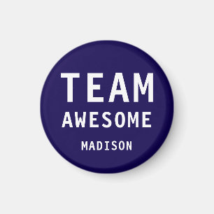 Rolig Lag Awesome Mörkblå Personlig Namn Magnet