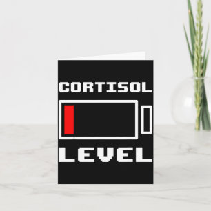 Rolig låg batteri kortisolnivå håller på att ta sl kort