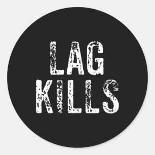 Rolig Lag Dödar Video Game Pc Hardcore Gamer Prese Runt Klistermärke