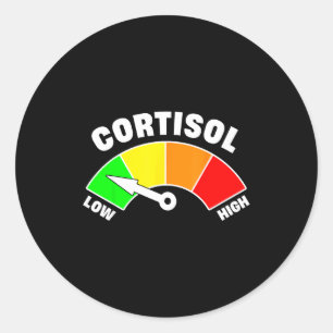 Rolig låga kortisolnivåer meme  runt klistermärke