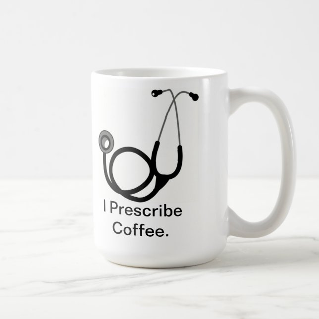 Rolig läkar-mugg - Jag förskriver kaffe Kaffemugg (Höger)