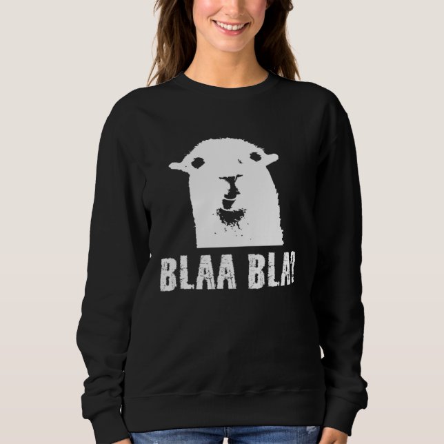 Rolig Lama Bla Blaa T Shirt (Framsida)