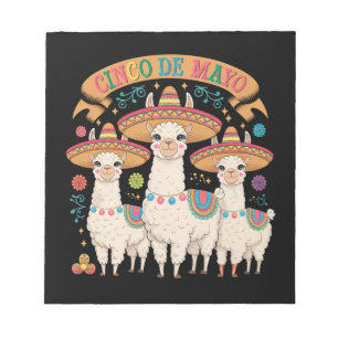 Rolig Lama Cinco De Mayo Fest Firande Anteckningsblock