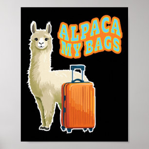 Rolig Lama Min Bygs Resa Flygvärdinna Kryssning Poster