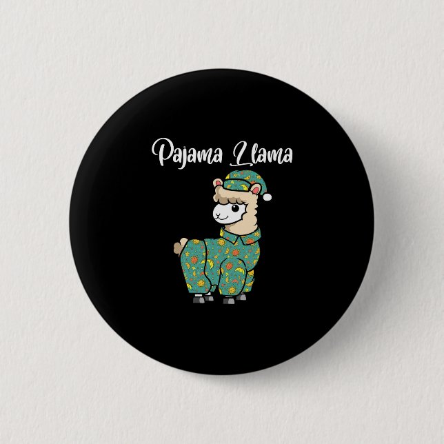 Rolig lama pyjamas lama sängtids pyjamas alpaca knapp (Framsida)