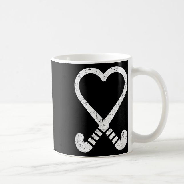 Rolig landhockeykärlek för unga kvinnor  kaffemugg (Höger)