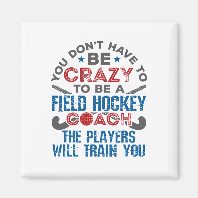 Rolig landhockeytränare (1)  magnet (Framsidan)