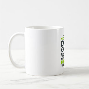 Rolig Långsam Löpare Sköldpadda Citat Vintage Grav Kaffemugg